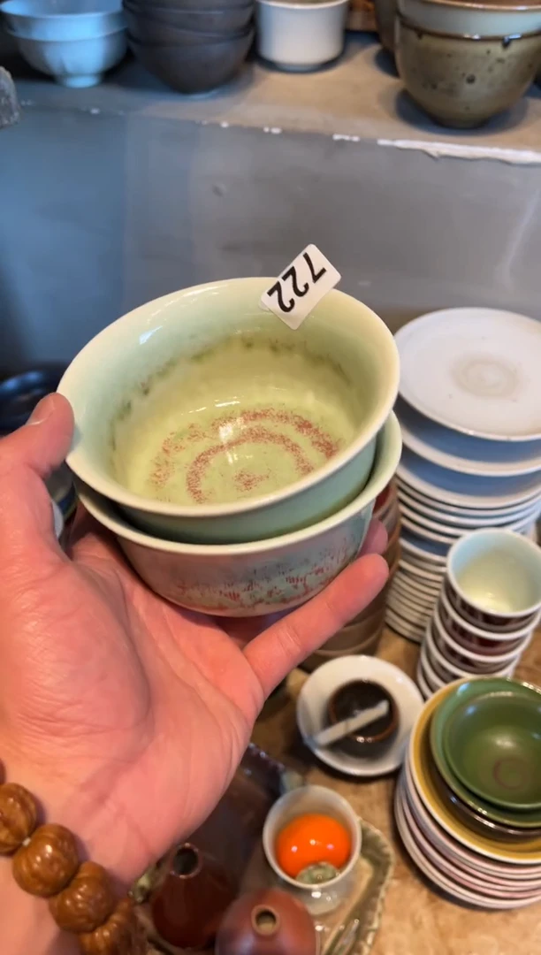 【闪购商品】瓷片722微瑕，2只桐花万福小碗