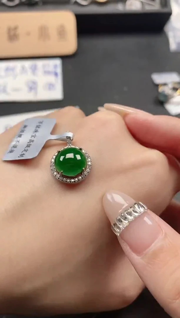 银S925镶嵌戒指翡翠51151