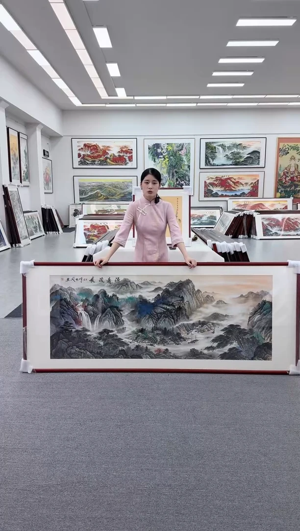 国画手绘 源远流长  219*88