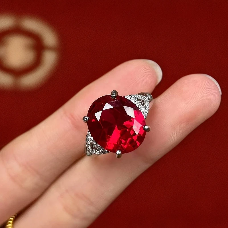 阿鲁沙-典藏轻奢培育红宝石-精工合金戒指673
