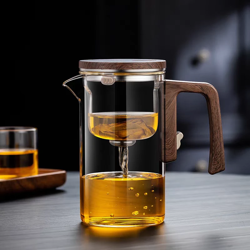 飘逸杯泡茶壶全玻璃内胆磁吸泡茶壶加厚茶水分离泡茶杯家用茶具器