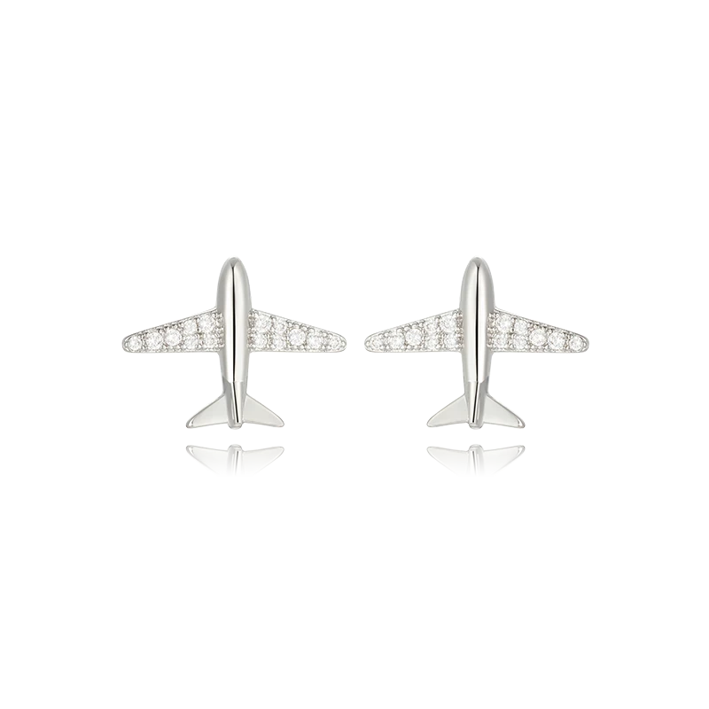 XUPING/旭平首饰 合金合成锆石耳饰 年终大促飞机GDD X001168291