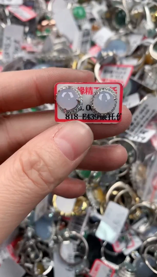 银S925镶嵌戒指翡翠555                  10