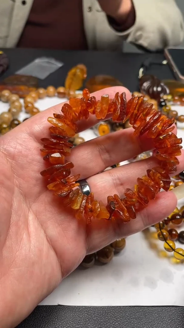琥珀未镶嵌耳饰天然琥珀A貨珍品