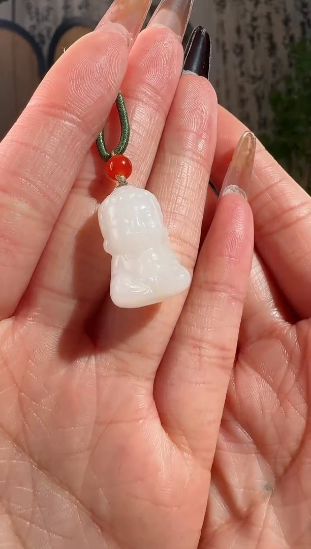 颈饰未镶嵌和田玉宝宝观音