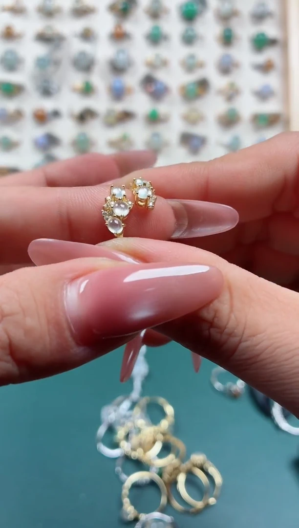 银S925镶嵌戒指翡翠.