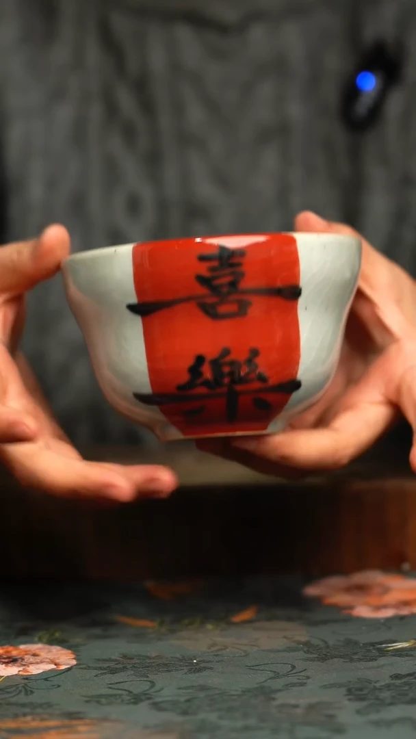 杯釉下彩手工手绘同款陶器