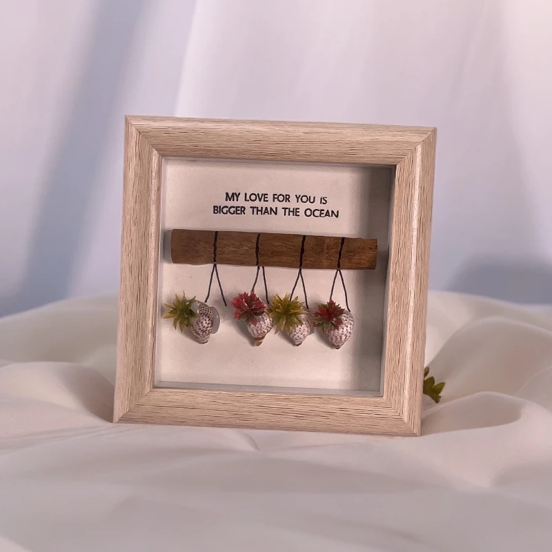 海螺摆件画框 纯手工制作