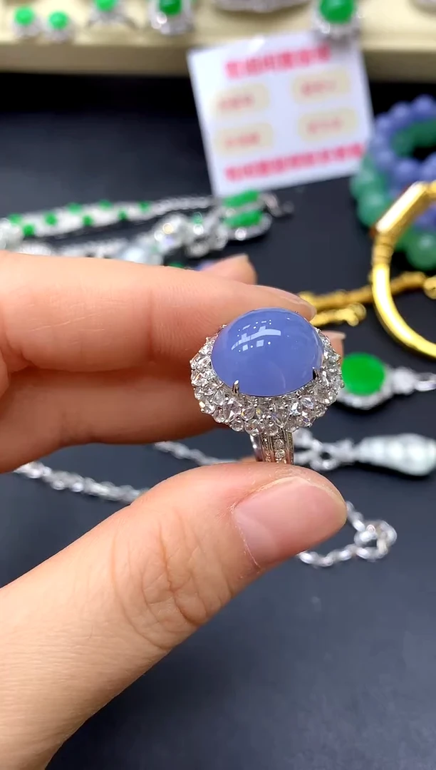 18K金镶嵌戒指翡翠535-中国好珍宝