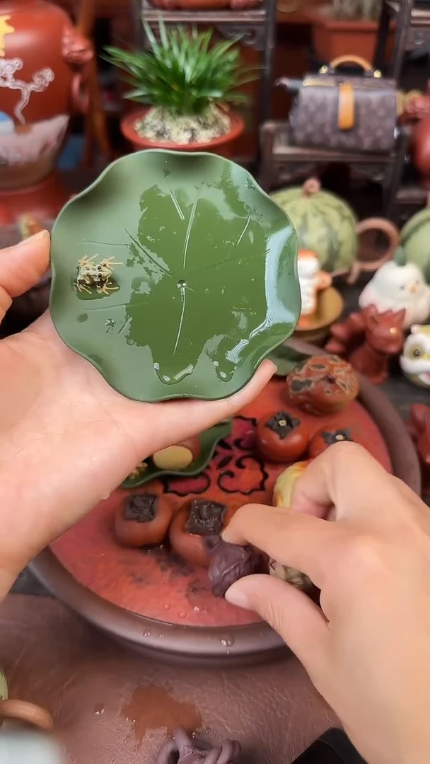 紫砂茶宠紫砂荷叶