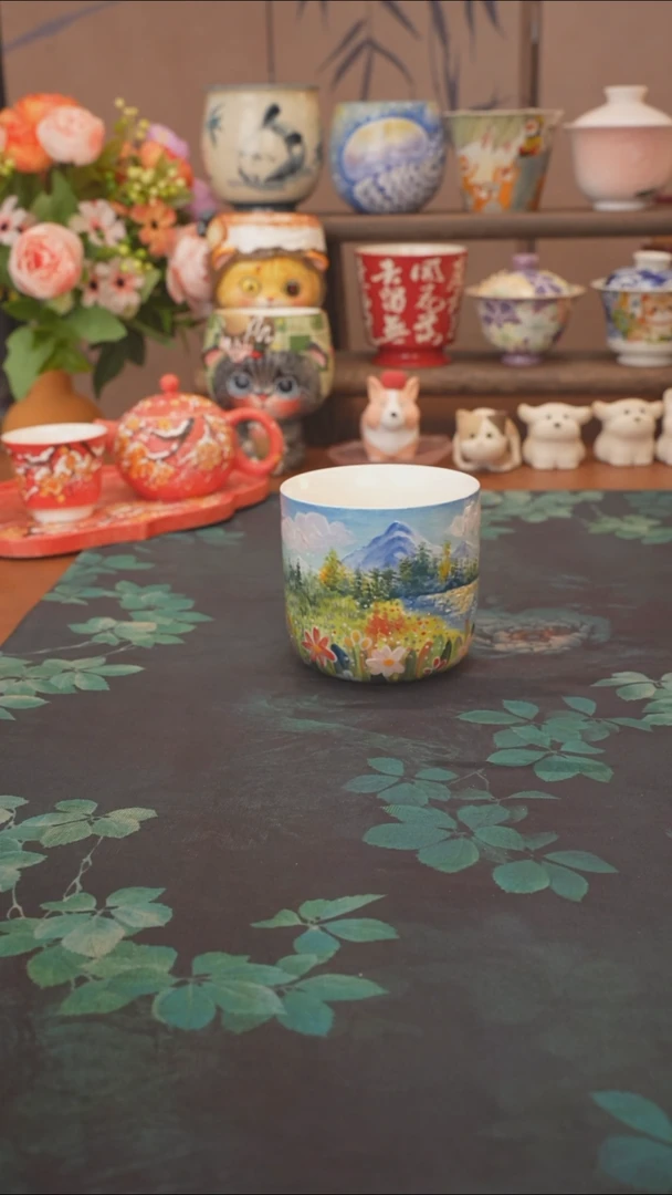 石一 阿勒泰雪景手握杯