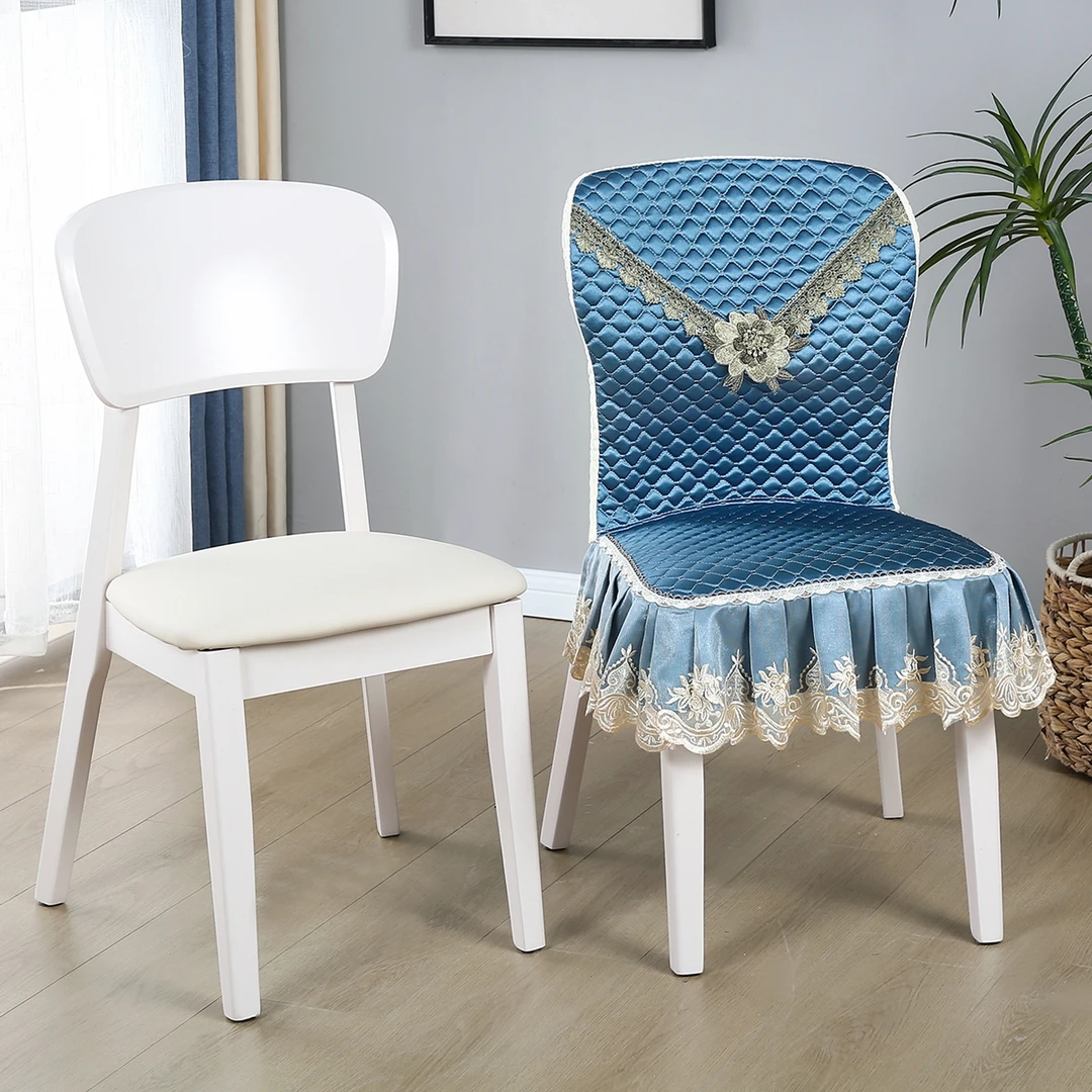 月芽木板椅子套罩餐椅四季通用防滑全包凳子靠背坐垫家用一体椅套