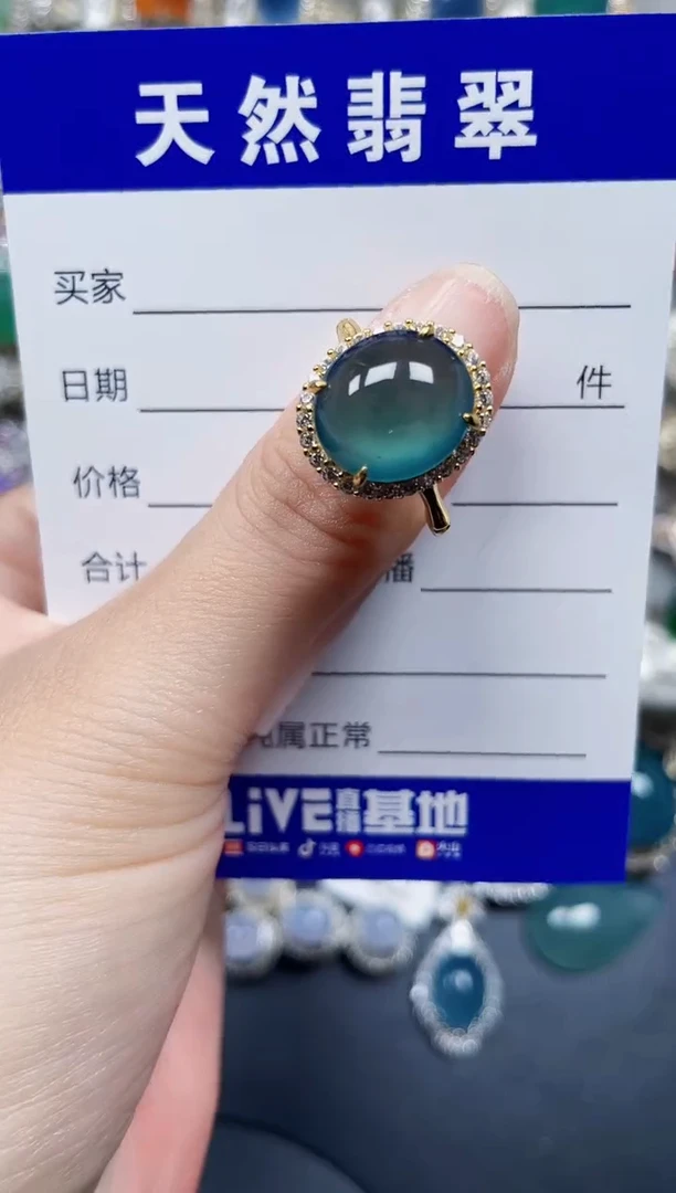 银S925镶嵌翡翠耳饰616