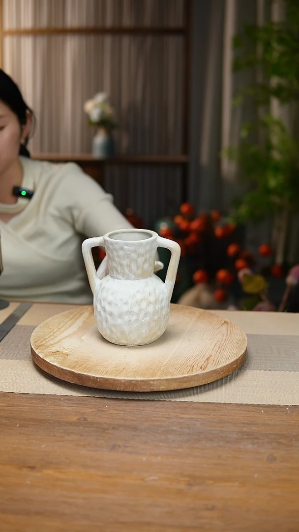 【闪购商品】陶瓷  花器陶瓷花瓶手捏瓶008瑕疵