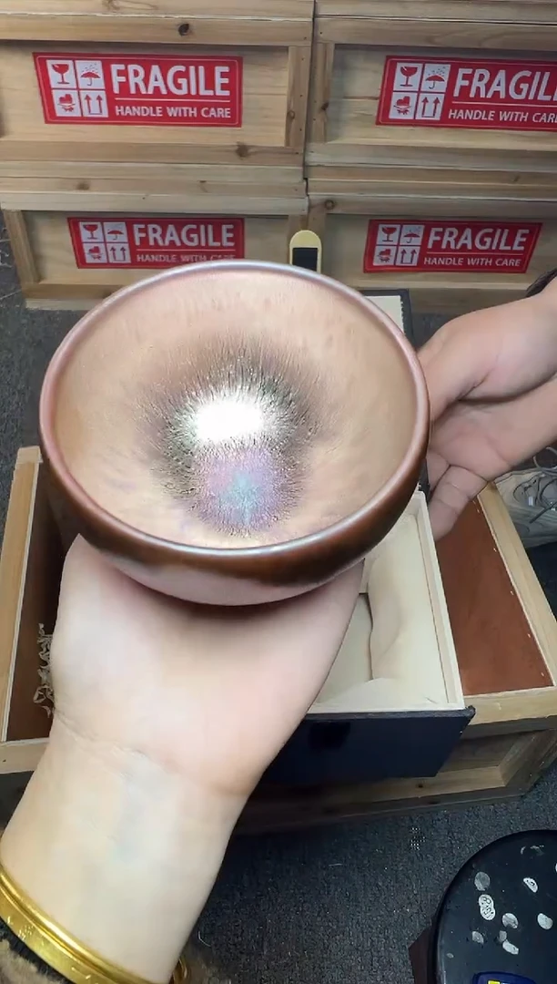 茶盏金丝万缕 建窑建盏主人杯
