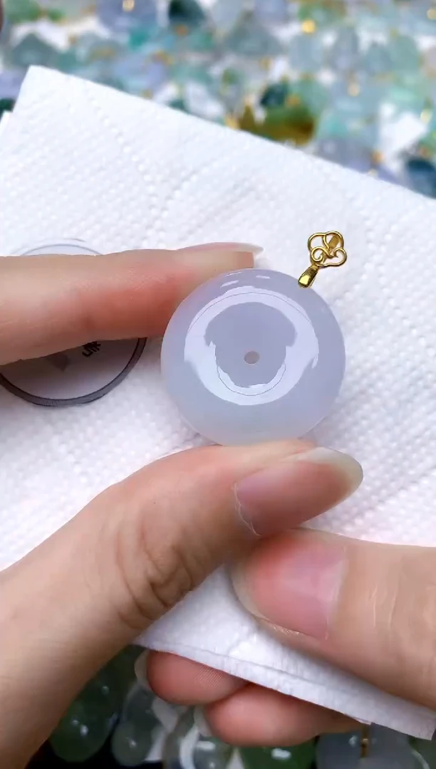 颈饰银S925镶嵌翡翠天然A货翡翠