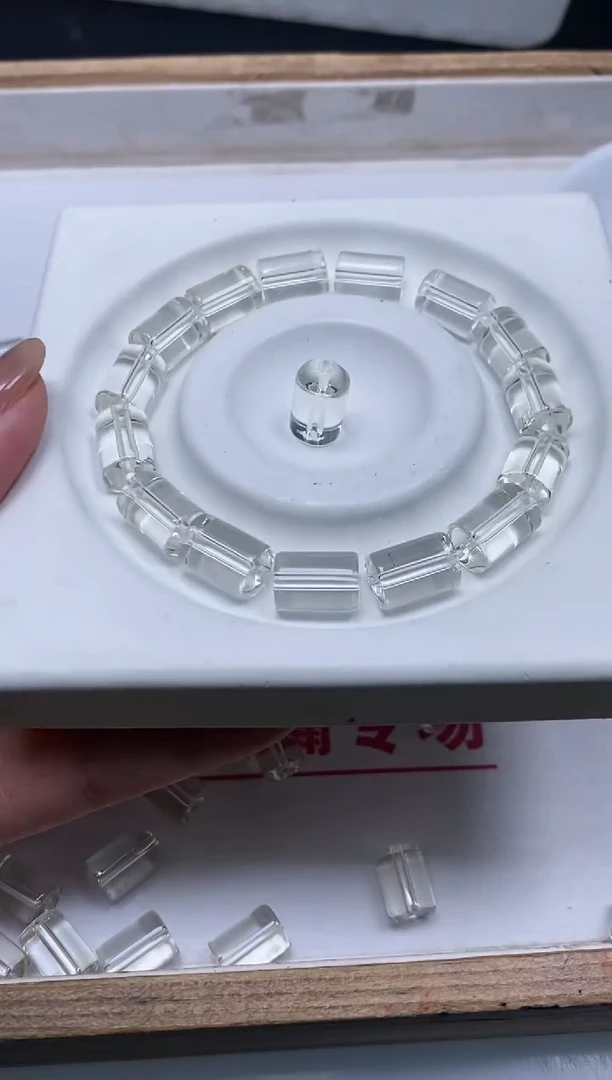 水晶珠宝半成品未镶嵌M598白水晶8*12mm10个9.9元