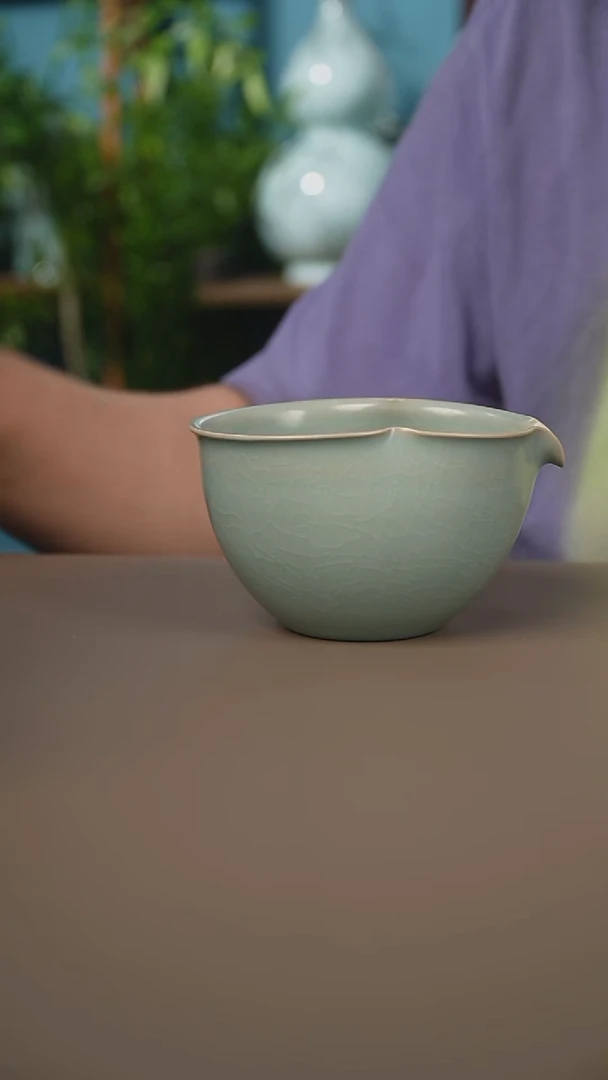 仿古天青公道杯微暇