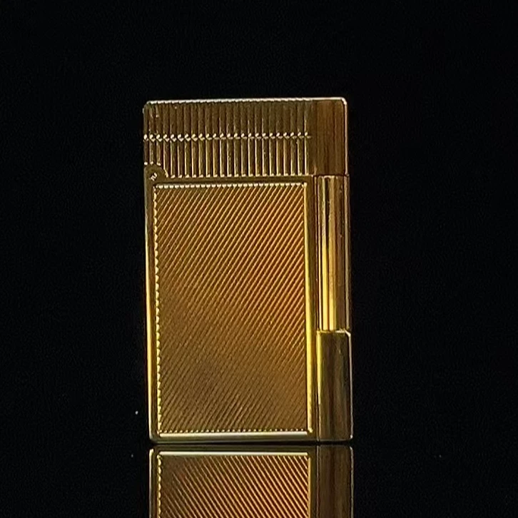 Karbotal卡博特 金色斜棱纹盖茨比 侧滑朗声打火机Q