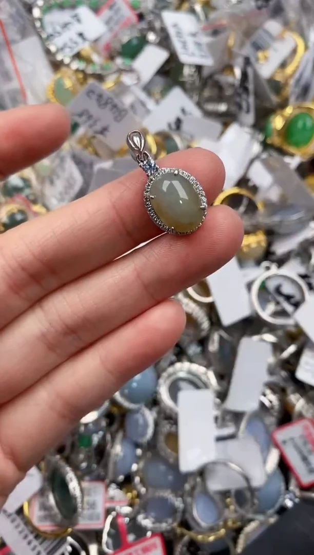 银S925镶嵌戒指翡翠777   5