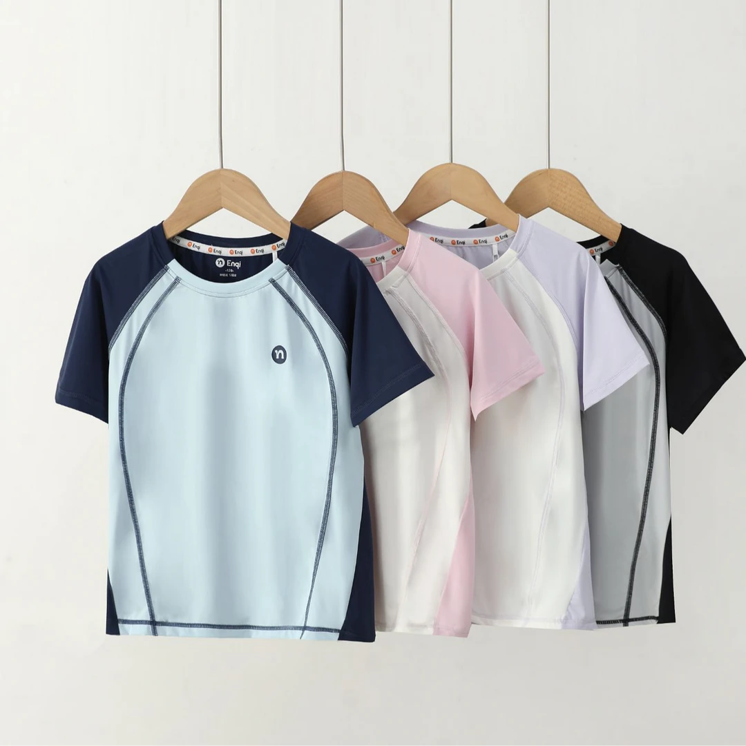 001童装夏季25新款洋气宽松T恤男童女童中大童短袖S9004