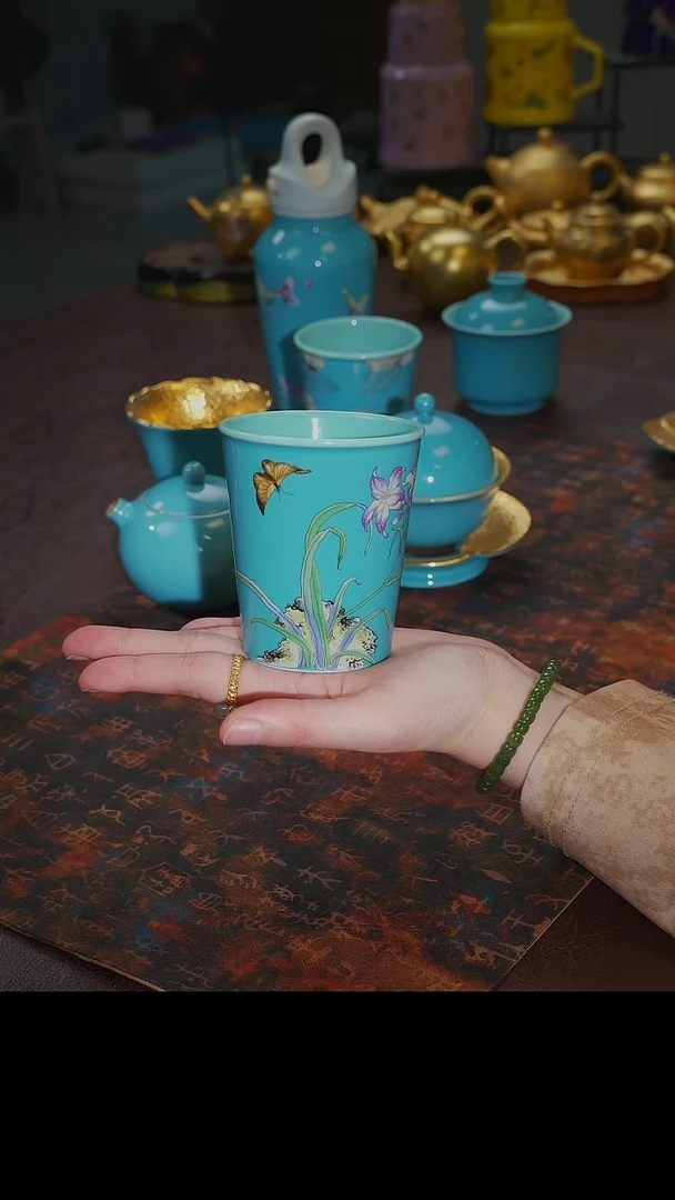 杯【宜景窑松石蓝系列】马克杯