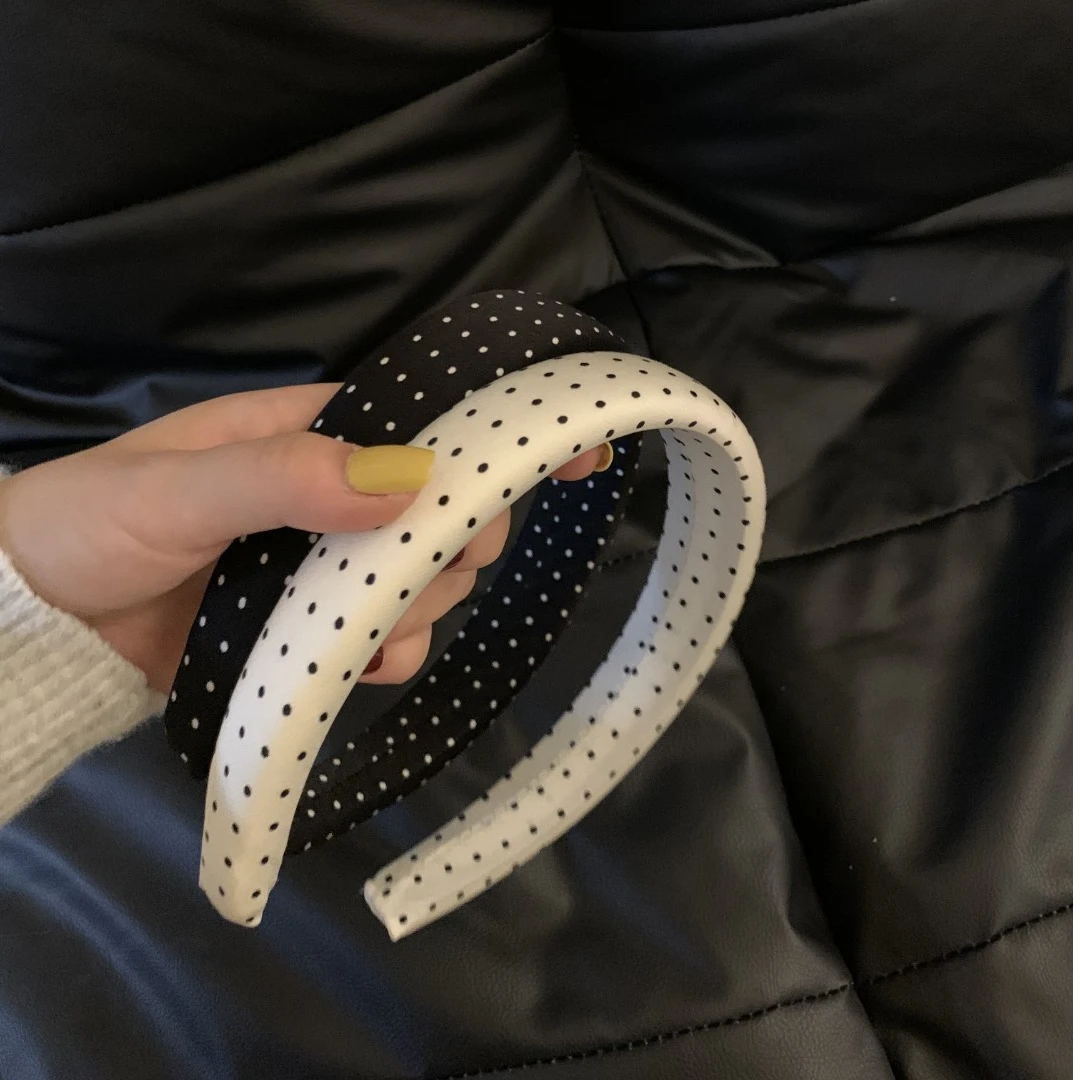 元气满满韩系波点发箍女高颅顶显脸小头箍气质百搭发饰2025新款