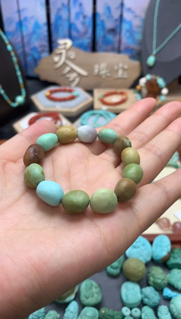 【闪购商品】绿松石手链未镶嵌糖豆手链