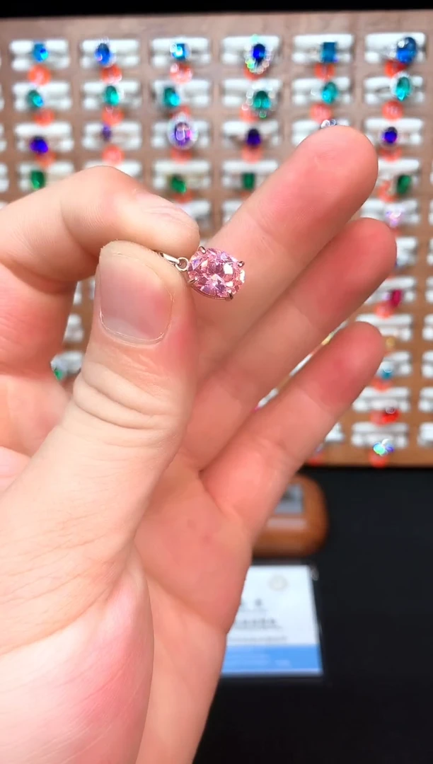 吊坠(赠链)银S925镶嵌碧玺......