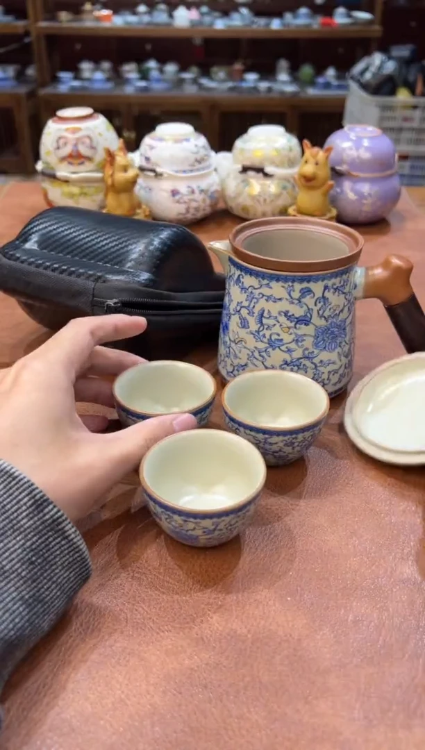 真的很便宜会开片的旅行茶具