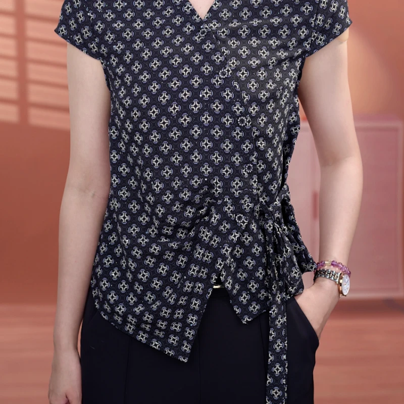 C167【出口原单】优雅时尚气质显瘦衬衫-香菜