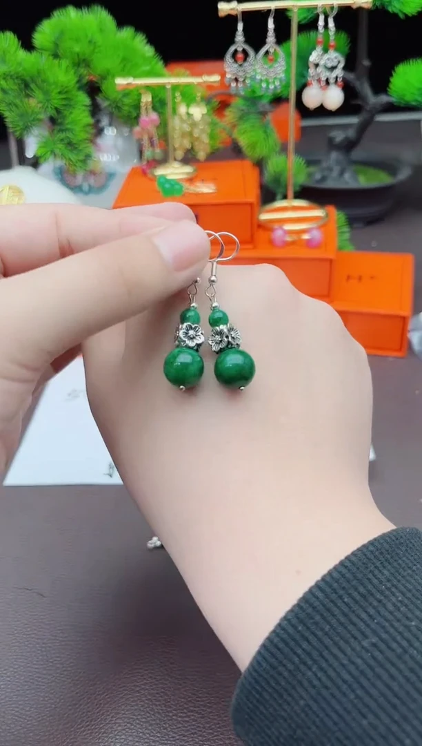 【闪购商品】玛瑙/玉髓耳钉银S925镶嵌433000