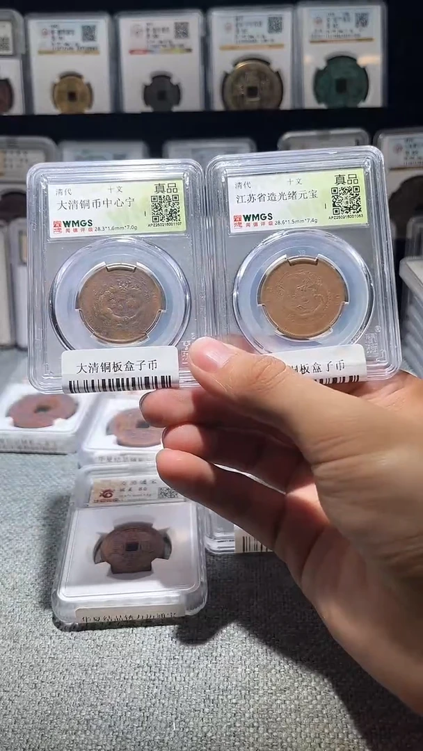 铜A102龙大清铜板盒子币一枚