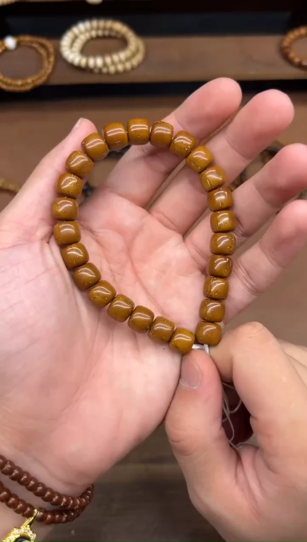 手串紫金鼠黄皮实心道珠1.0 带线入门款