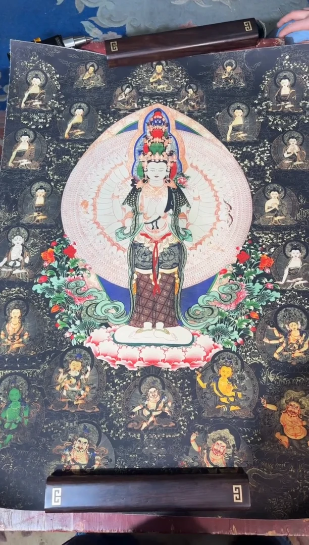 卷轴画龙妹唐卡直播tk16