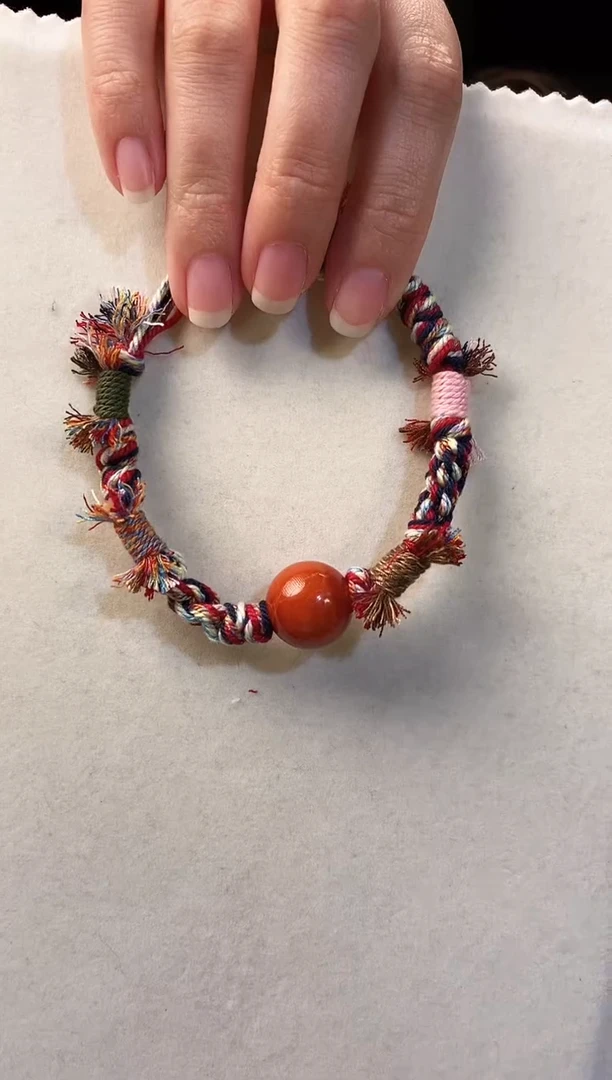 未镶嵌手绳南红玛瑙川料大珠南红17MM 新藏风手绳 红红火火