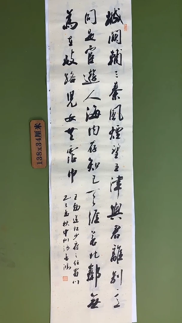 书法书法 张若鸿 尺寸138cm*34cm