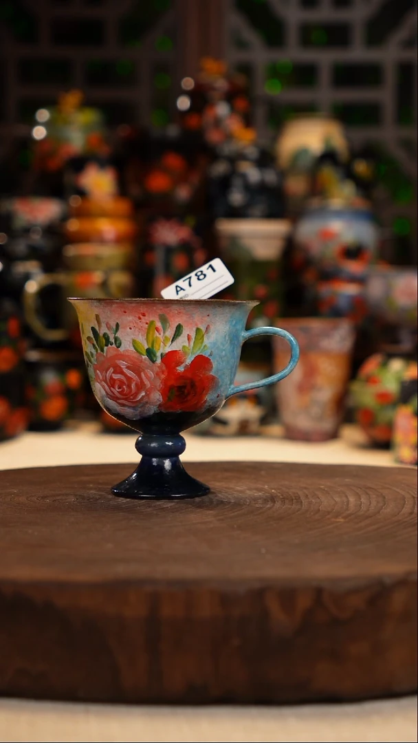 油画   手绘釉下彩781