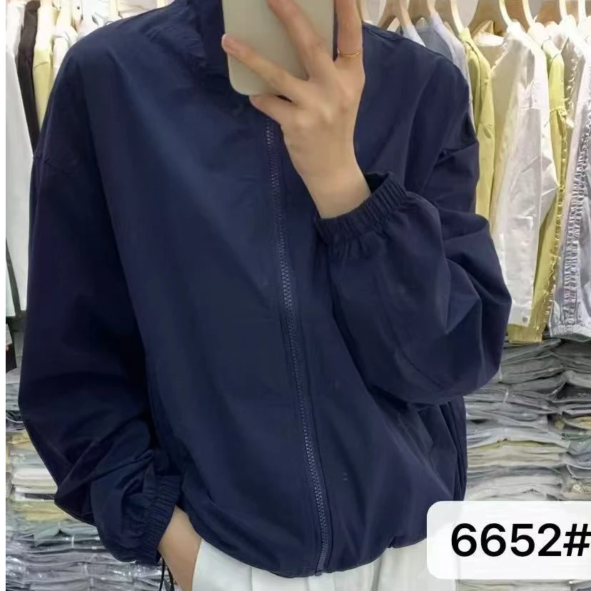 立领拉链薄款外套（6652）