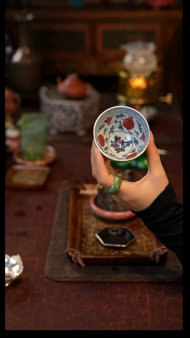 丰青堂小鸡心杯  景德镇陶瓷福利款