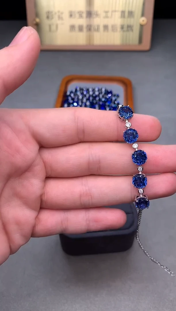 银S925镶嵌托帕石手链2222