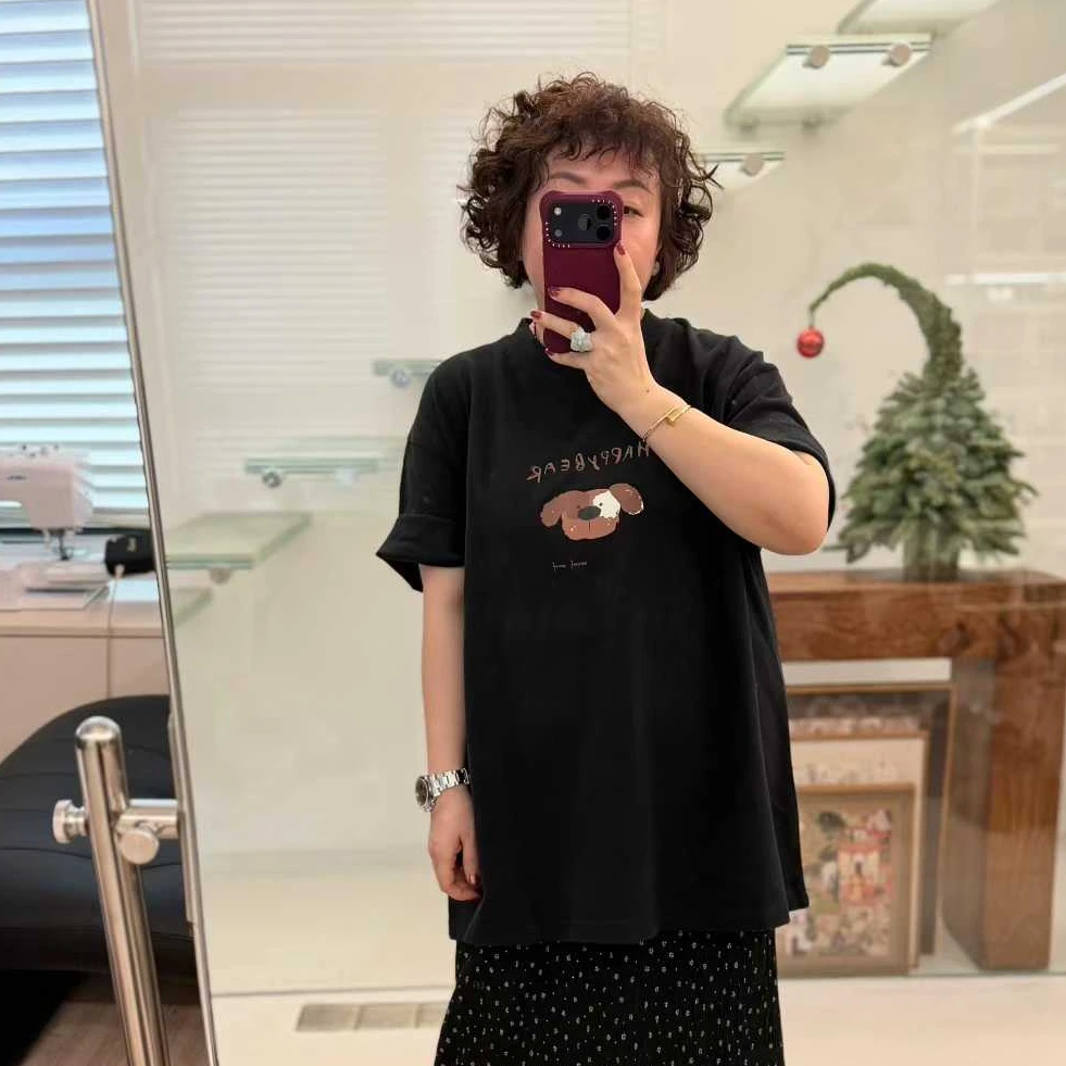 MEET  冬季高品质happy熊磨毛T恤