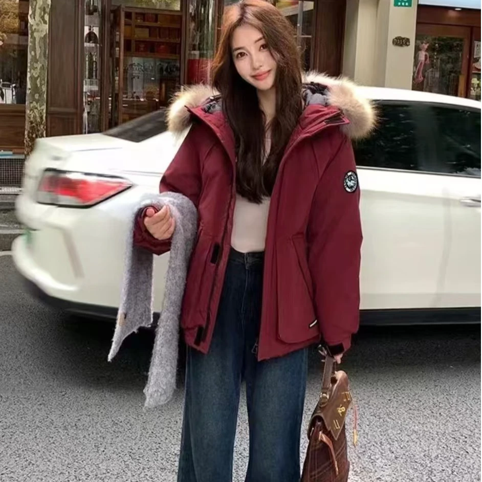 【工厂直营】红红火火-新款户外工装红红火火毛领派克户外保暖外套