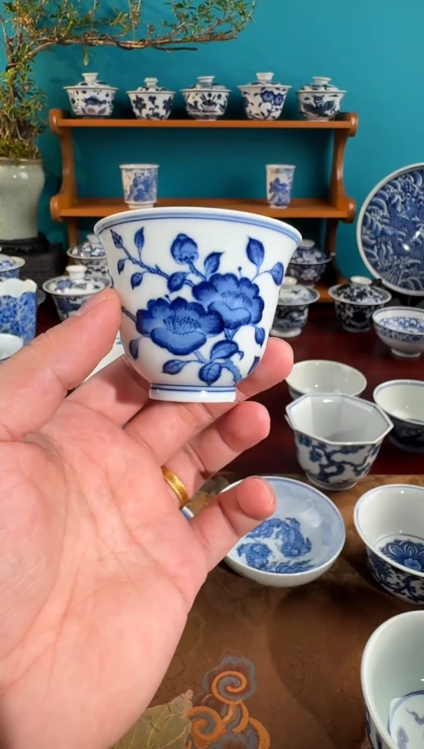 㞮*不二说瓷纯手绘杯