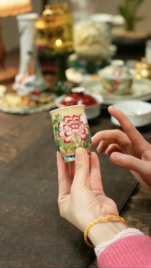 景德镇陶瓷杯碗柴烧多人