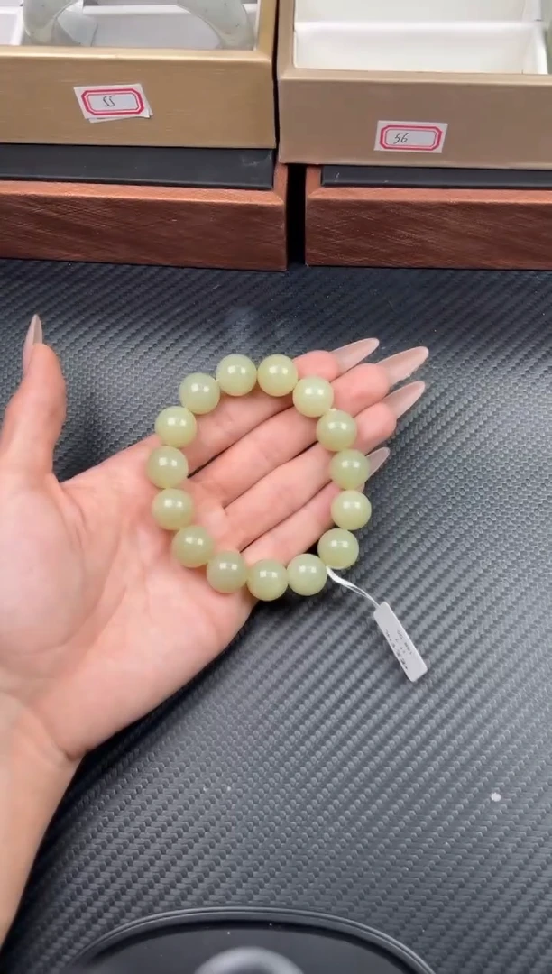 未镶嵌手串和田玉d****水若羌微色差卡14JL