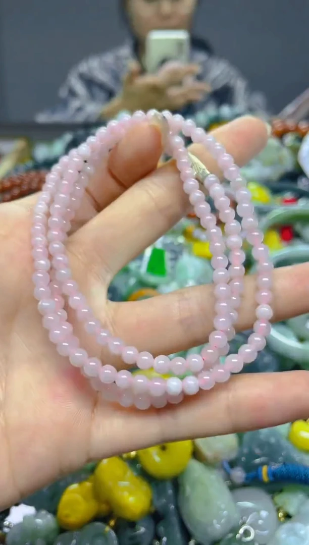 颈饰未镶嵌翡翠4MM/ Q /翡翠A货，一件也是批发价