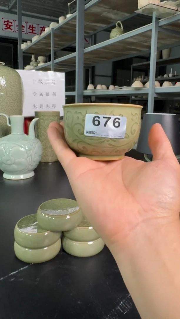 耀州窑仰山主人杯微瑕孤品676
