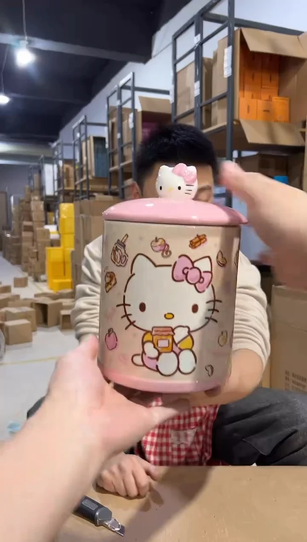 【闪购商品】杯陶瓷b款粉色kt储物罐