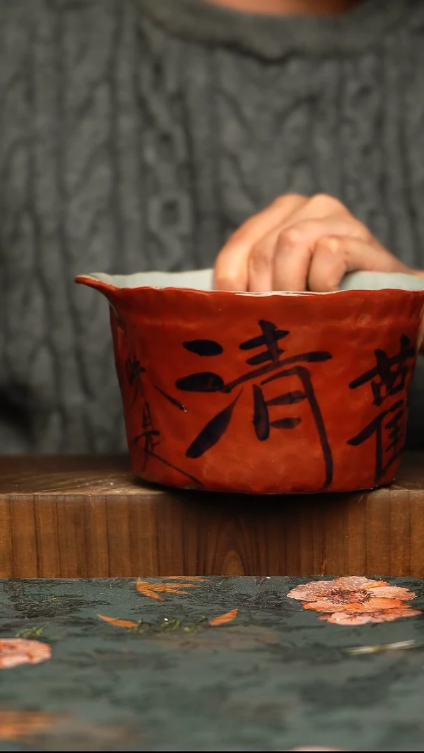 杯釉下彩手工手绘同款陶器